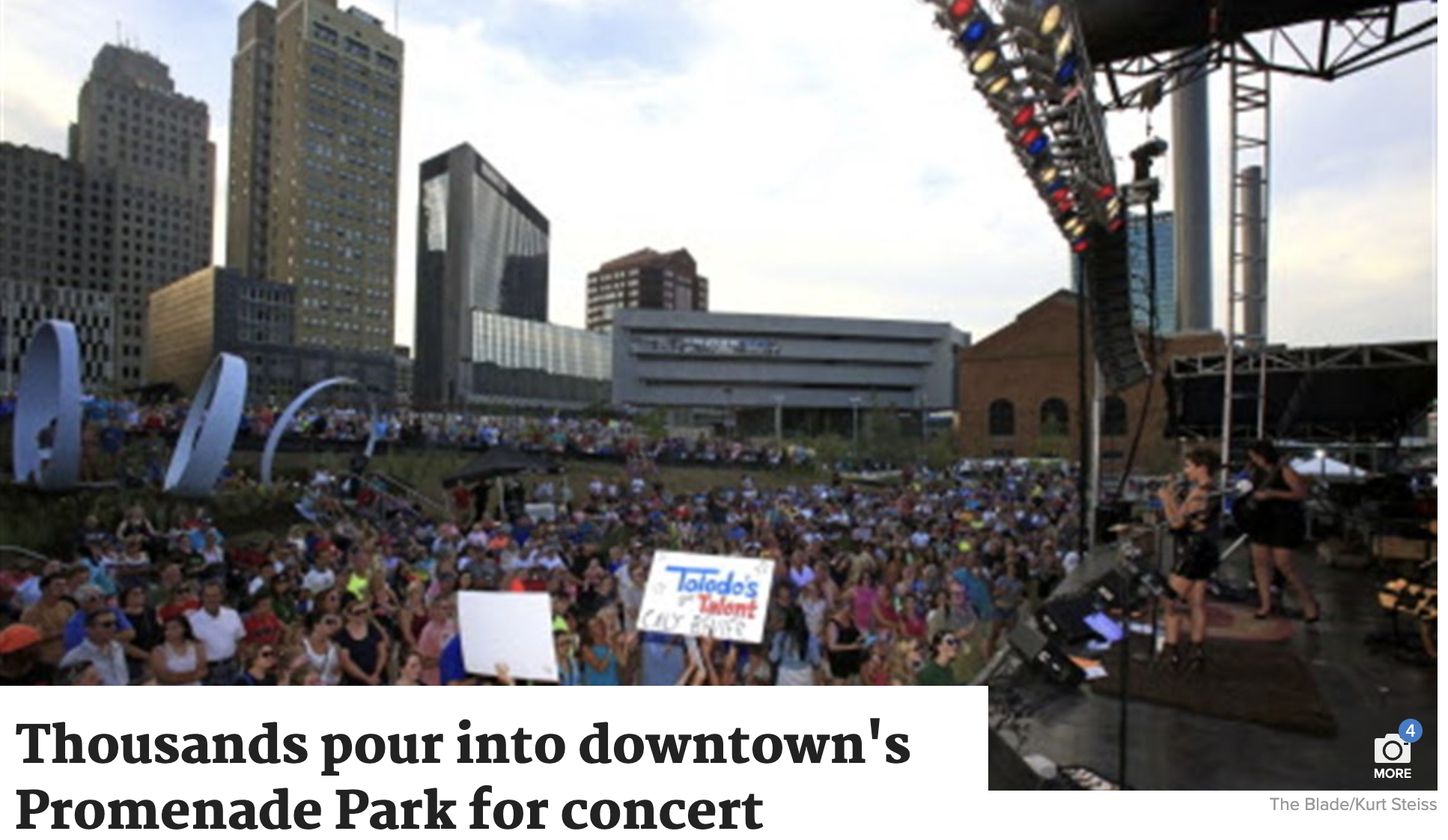 Toledo Blade – Thousands pour into downtown’s Promenade Park for concert (July 22, 2017)
